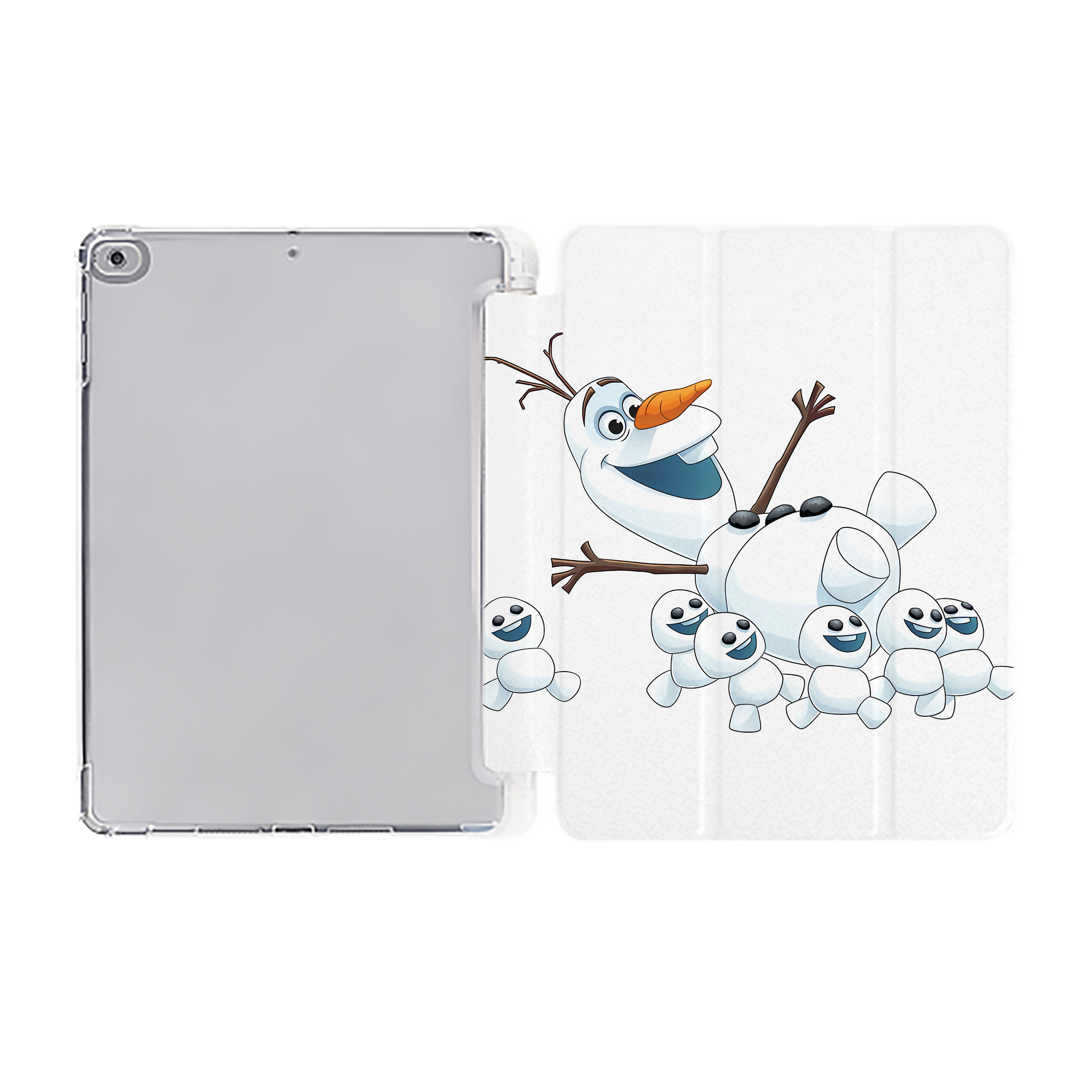 （画像用） アナと雪の女王 アンナ エルサ Frozen Anna Elsa IPad ケース ペン収納付き 三つ折りスタンド PUレザー×シリコン 対応機種9.5/10.5/10.9インチ